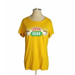 Friends Central Perk Women's T-Shirt Yellow NWOT size XL